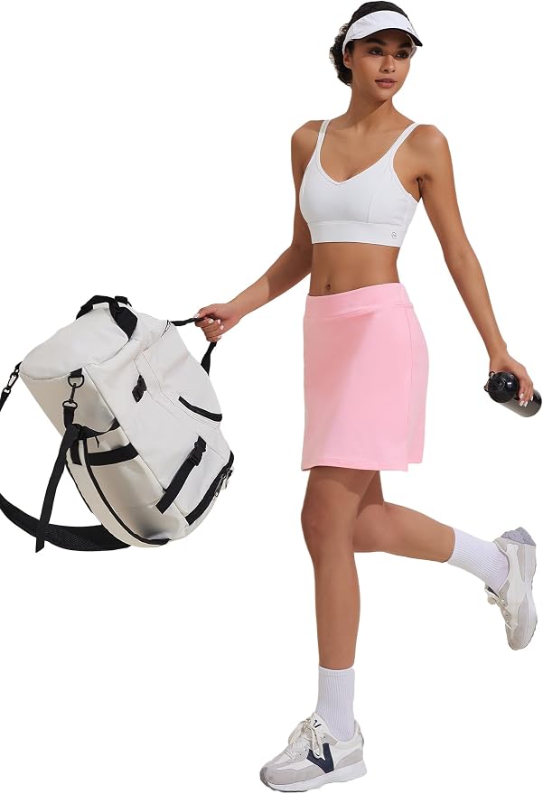 Ekouaer Women's Active Performance Skort Lightweight Skirt for Golf Tennis | Built-in Shorts, A Line, High Waisted, Tummy Control, Pickleball, Running, Workout, Sports, Skorts for Woman