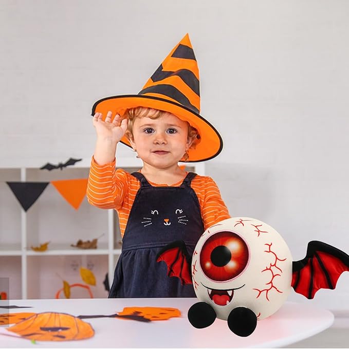 Halloween Plush Toys, Stuffed Animal Plush Pillow, Eyes Bats Halloween Plushies Toys for Adults and Kids, Birthday Party Home Decor