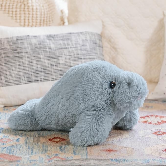 Vermont Teddy Bear Manatee Stuffed Animals - Ocean Stuffed Animal, Gray, 18"