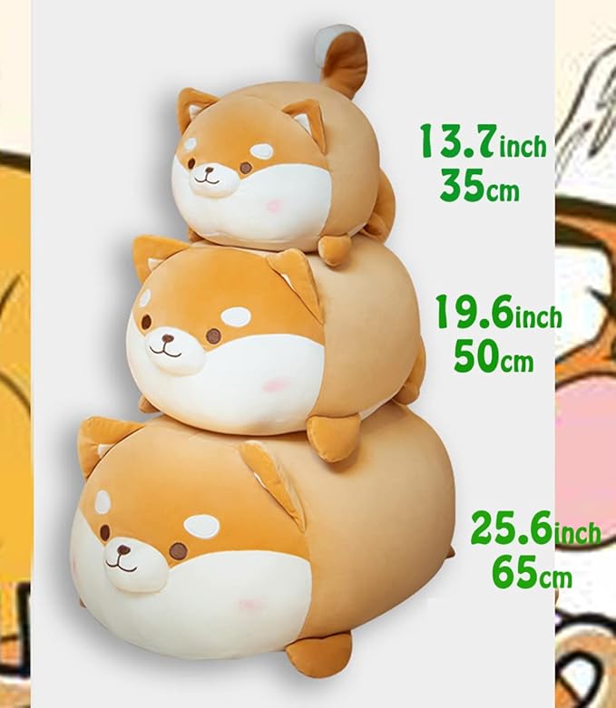 19.7" Shiba Inu Plush Corgi Stuffed Animal, Soft Hugging Pillow Easter Gift, Big Plush Pillow Cute Plush Toys Gift for Boy Girl Kids Birthday Valentine