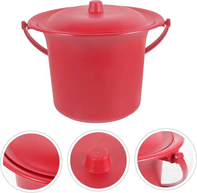Cabilock Riser Spittoon Bucket Buckets with Lids Portable Toilet Travel Pee Bottle Potty Urinal Pot Chinese Chamber Pot Spittoon Bedroom Urinal Toilet Basin Enamel Bucket Pp Travel Potty