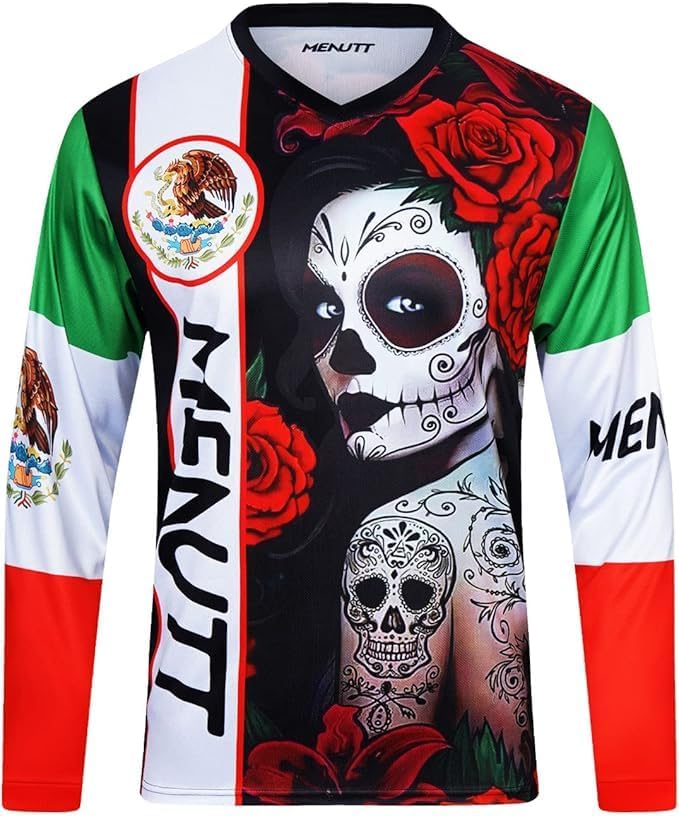 Kids Cycling Jersey Downhill Shirts for Girls Boys Clothing Long Sleeve Powersports Bike Child Mexico Bicycle MTB Tops