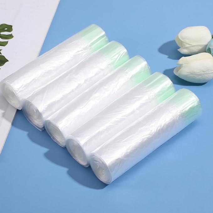 Toyvian 50pcs Portable Disposable Travel Potty Liners for Boy Girl Leakproof Toilet Seat Bin Bags for Easy Potty Training at