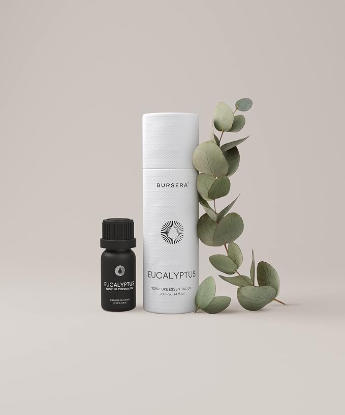 Bursera Eucalyptus Essential Oil, Tree Planted with Every Order, 100% Pure Eucalyptus Oil, 10ml Undiluted High Grade Natural Eucalyptus Oils for Diffuser, Shower, Skin and Aromatherapy