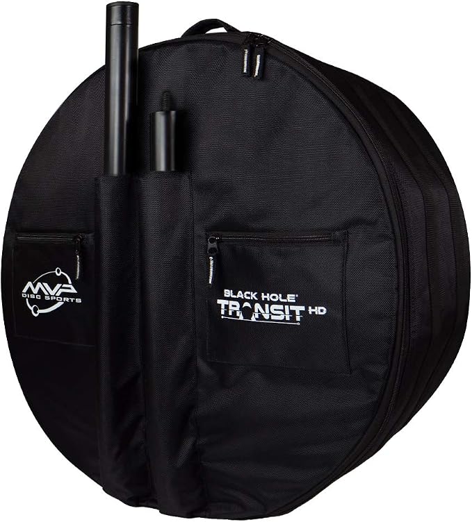 MVP Disc Sports Black Hole Pro HD 24-Chain Portable Disc Golf Basket with Transit Bag