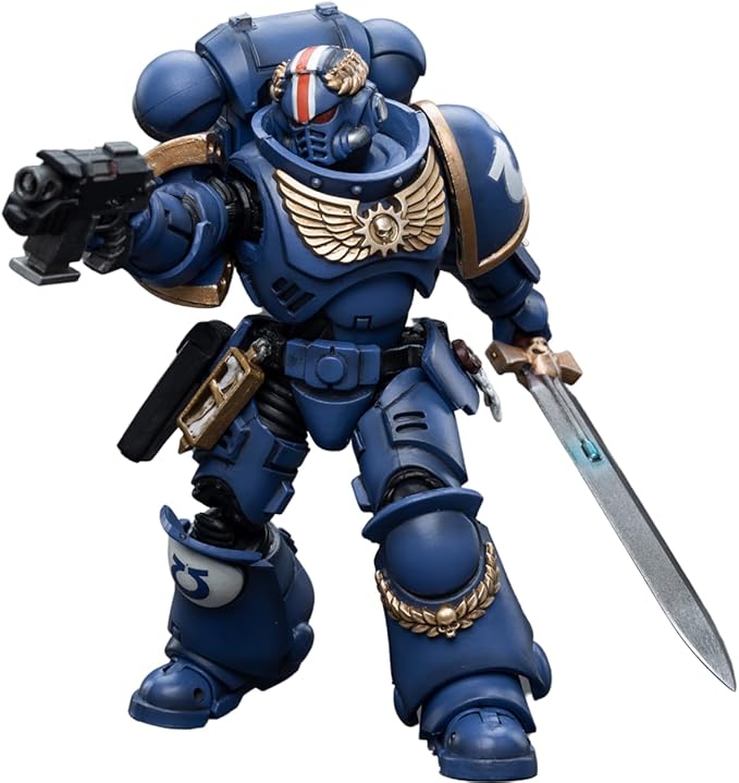 JOYTOY Warhammer 40,000 1/18 Action Figure Ultramarines Primaris Lieutenant Argaranthe Collection Model Birthday Gifts