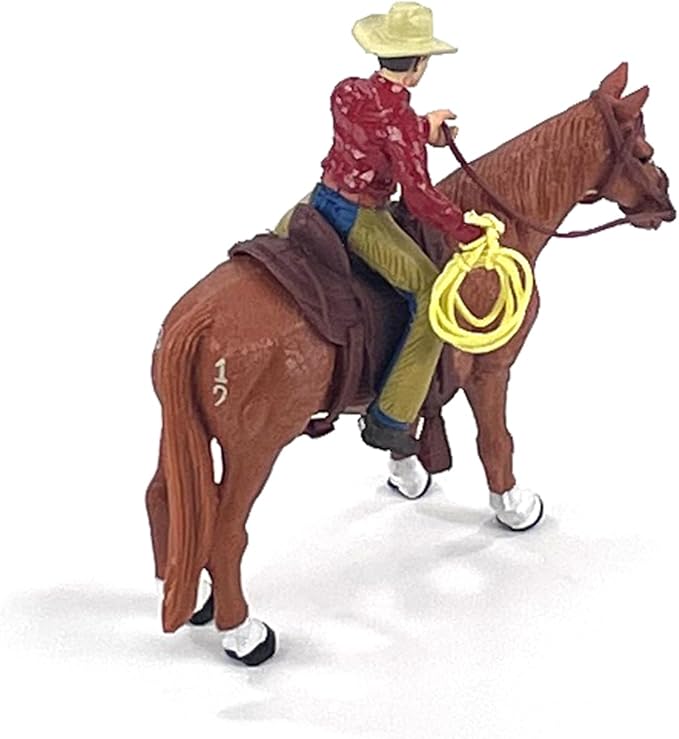 Big Country Toys Cowboy Figurine – Hand-Painted 1:20 Scale Ranch & Rodeo Collectible (6666 Ranch Cowboy and Quarter Horse)