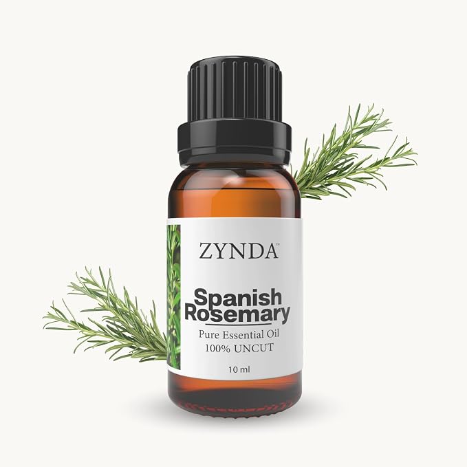 Spanish Rosemary Oil for Hair Growth – 100% Pure Rosemary Essential Oil, Organic Extract for Healthy Scalp, Lab Tested Hair Thickening & Skin Care, Aromatherapy & Massage Blend, 10ml Bottle