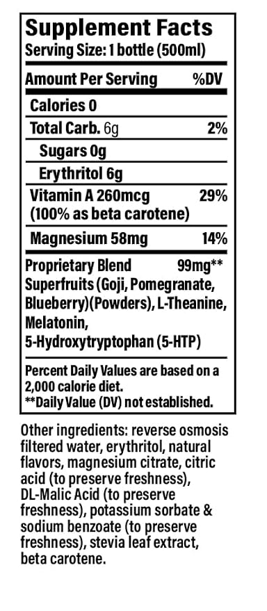 neuroSLEEP | Peach Apricot | Functional Beverage for Restful Sleep, Non-Carbonated, Vegan & Zero Sugar, 16.9 Fl Oz (Pack of 12)