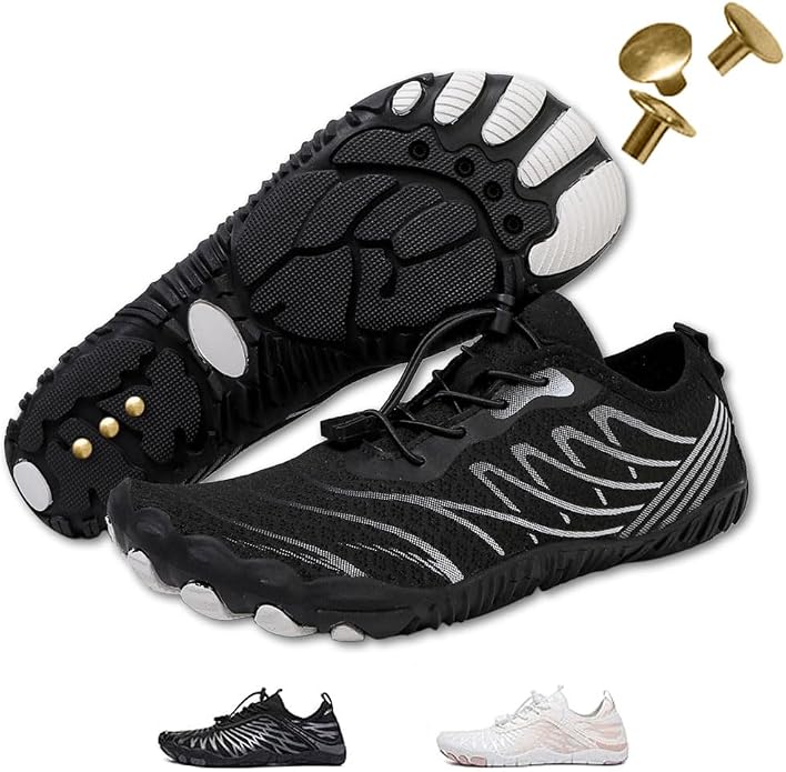 Barefoot Shoes for Women & Men, Grounded Walking Hiking Barefoot Shoes, Wide Toe Box Non-Slip Water Athletic Footwear, Comfortable Vitality Barefoot Footwear, Trail Running Sneakers Unisex