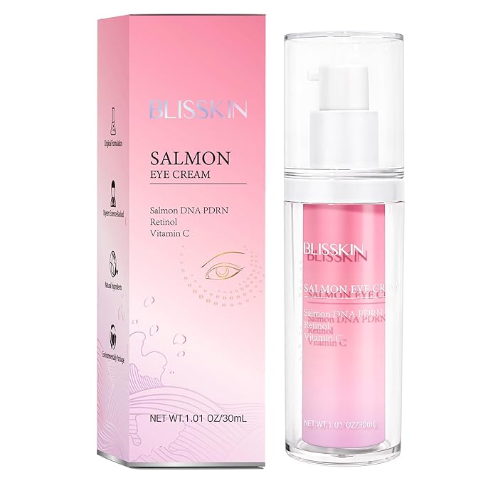 Salmon DNA PDRN & Pink Peptide Eye Cream A Soothing Moisturizer Improves Uneven Skin Tone, Formulated With Peptides, Niacinamide, and Vitamin E for Hydrated, Calm Skin, 30ml