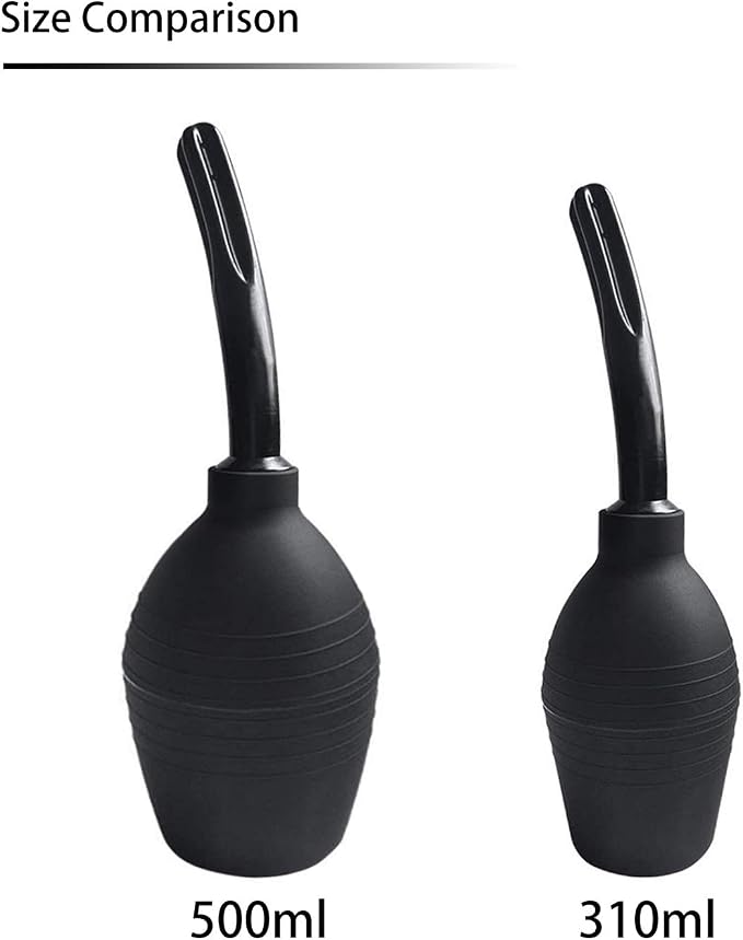 Abyclean Anal Douche Enema Bulb Vaginal Douche Enema Cleaner for Women’s or Man’s Health (500ml Black)