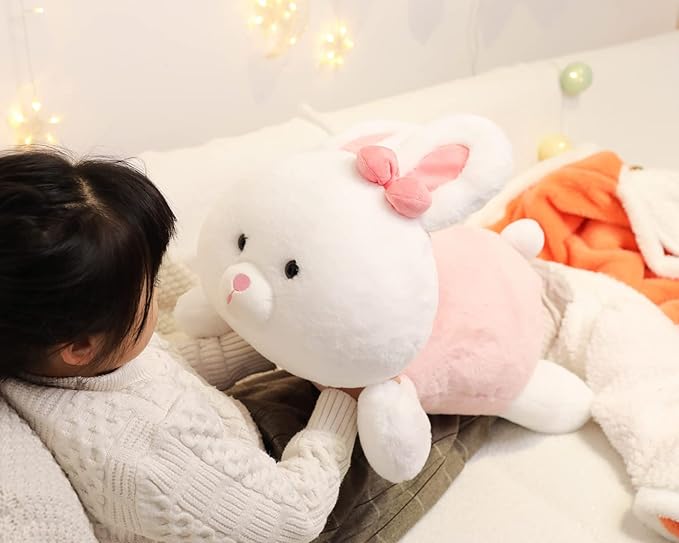 YESGIRL Easter Gifts Bunny Stuffed Animal Plush Pillow, 24 inch Cute Plush Toy, Large Soft Rabbit Plushie for Adults, Kids, Boys and Girls