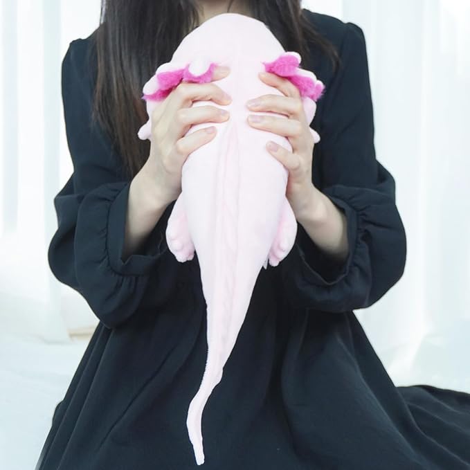 Axolotl Plush Toy, Axolotl Stuffed Animal,Soft Axolotl gifts Toys,Cute Salamander Plush,Salamander Plush Toy Gift for Kids and Adults - 17 Inch, pink