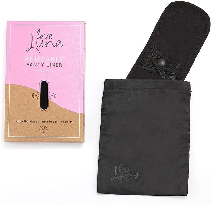 MeMoi Love Luna Women's Love Luna Reusable Cotton Snap-On Panty Liner