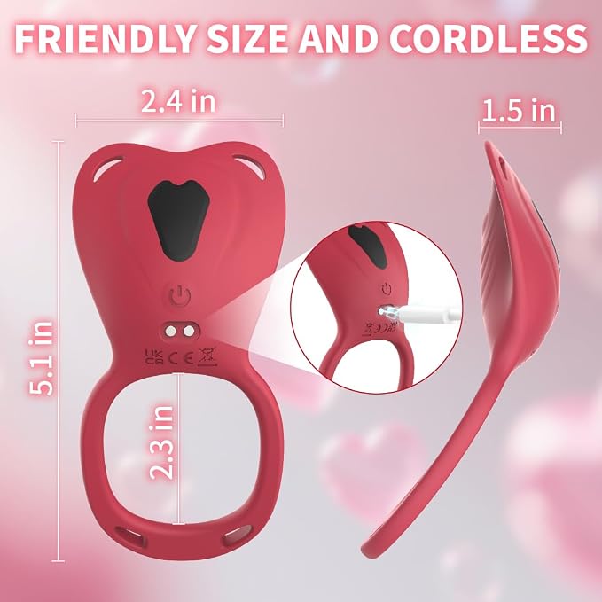 Couple Sex Toys Vibrating Panty Vibrators,Rose Toy Bondage Wearable Clitoral Stimulator APP Remote Control Vibrator with 9 Vibration Modes,Vibrating Cock Ring BDSM Male Sex Toy for Women Men