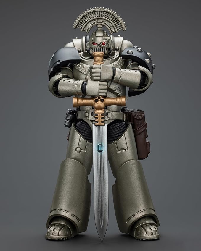 JoyToy Warhammer 40K 1:18 Action Figures, Iron Warriors MKVI Tactical Sergeant with Power Sword and Plasma Pistol, 4.96 in High