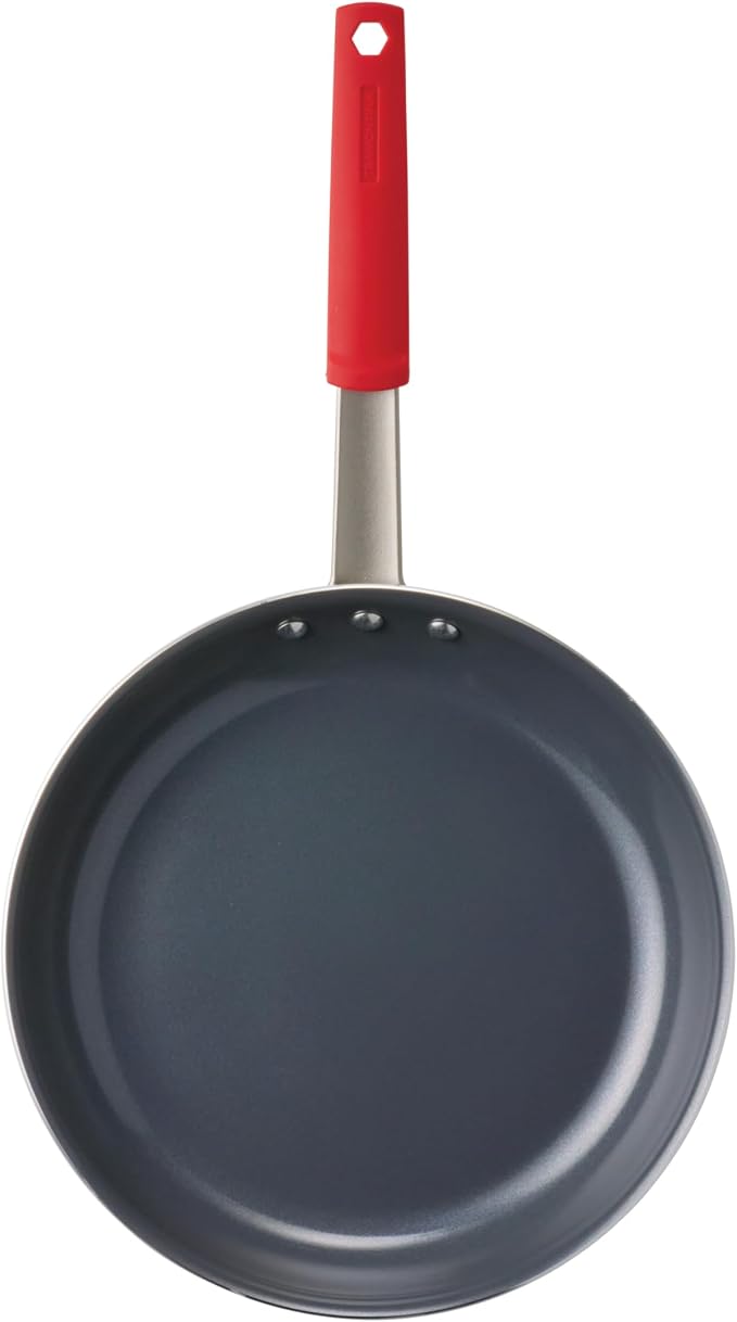 Tramontina Professional 12-Inch Ceramic Non Stick Large Frying Pan, Heavy-Gauge Aluminum Skillet with Ceramic Nonstick Coating, Dishwasher and Oven Safe, Gray