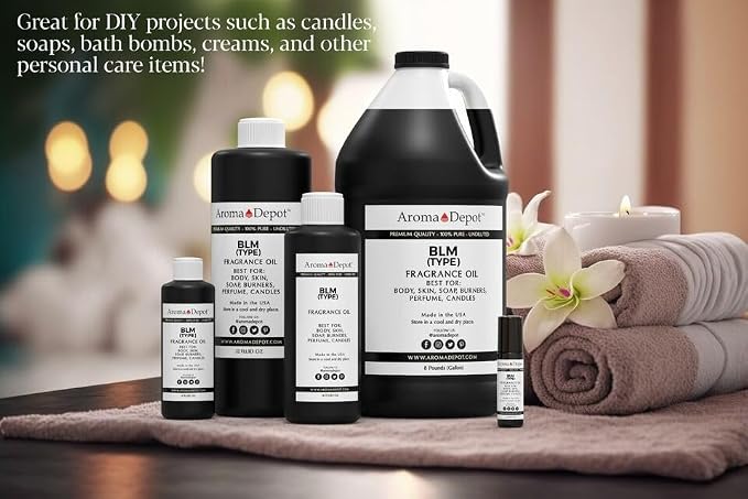 Aroma Depot Black Raspberry Vanilla 4 fl oz. Fragrance Oil I Perfume I Skin Oil I Scented Oil for DIY Projects Bath Bombs, Body Butters, Creams & Lotions. Works for Diffuser, Burners, or Warmers.