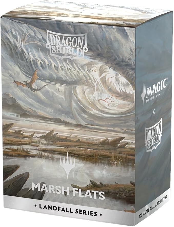 Dragon Shield | Matte Dual Art Sleeves | MTG Landfall Series | 100 CT - Smooth & Tough Premium TCG Sleeves | Compatible with Pokemon, One Piece & Magic the Gathering | Marsh Flats