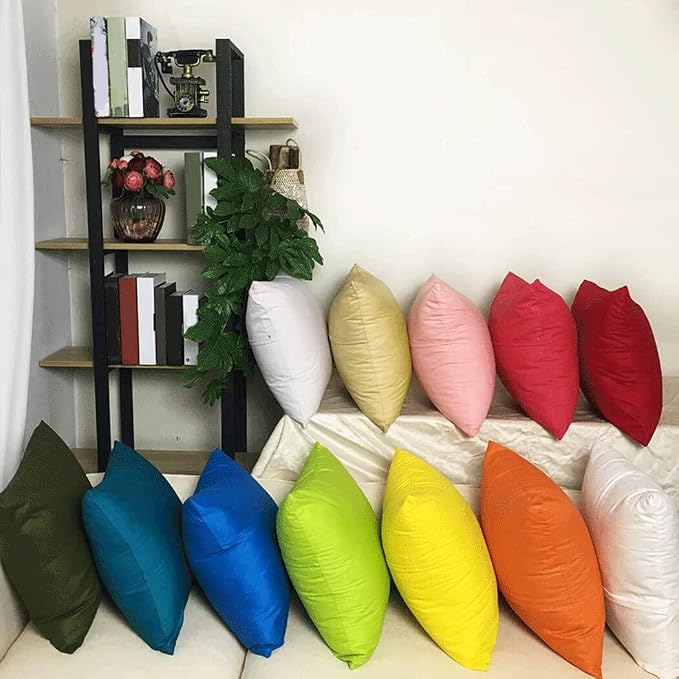 Thmyo 4-Pack 100% Cotton Comfortable Solid Decorative Throw Pillow Case Square Cushion Cover Pillowcase Sublimation Blank Khaki DIY Throw Pillowcas(18x18 inch/45x45cm)(Only Covers,Not Inserts)