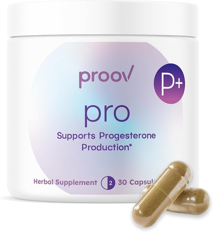 Proov - Luteal Love - Promotes Progesterone Production, Cortisol & Hormone Balance for Women -Fertility & Menopause Support -Vitex, Ashwagandha, Maca -Herbal Supplement -New Packaging - 1 Month Supply