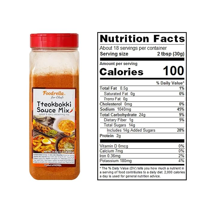 Foodrella Korean Taste Tteokbokki Rice Cake Sauce Mix, Multipurpose Sweet & Spicy Seasoning Mix for Korean Spicy Food Including Braised Spicy Chicken, Spicy Stir-Fried Pork, Rose Pasta and More
