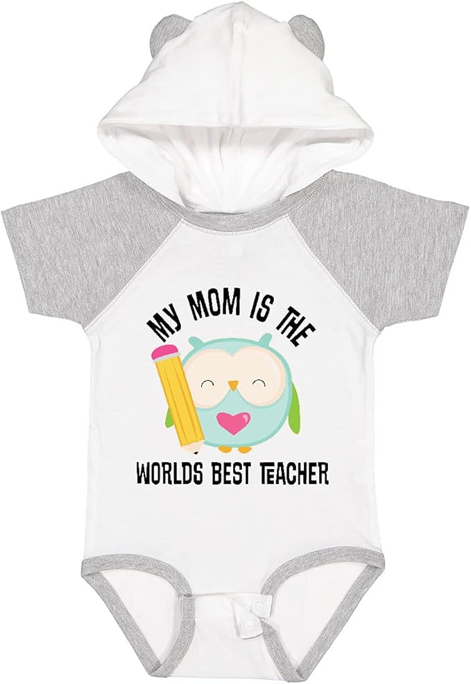inktastic Teacher Mom School Owl Baby Bodysuit