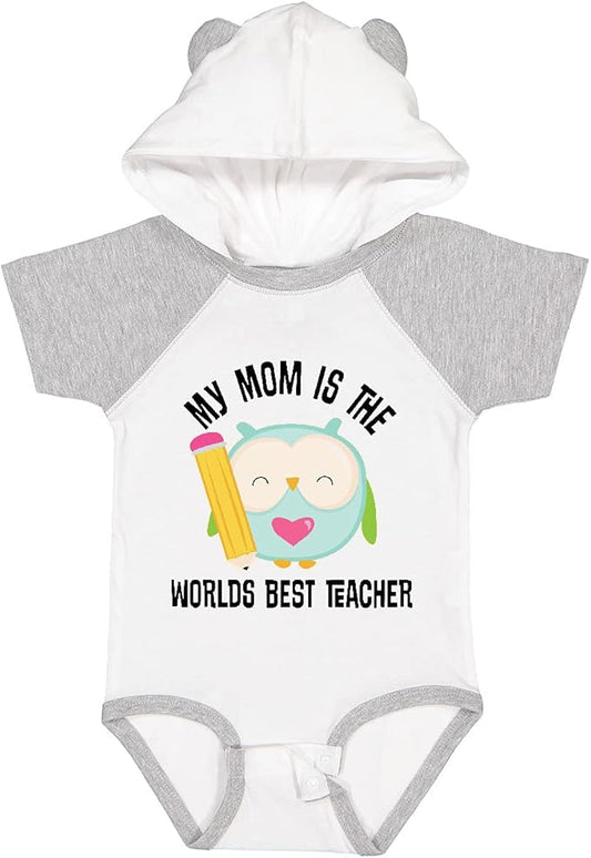 inktastic Teacher Mom School Owl Baby Bodysuit