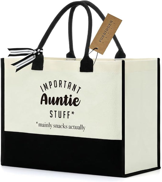 FORBIDDEN PAPER Gifts Tote Bag Important Stuff Tote Gift Gifts Birthday for Shopping Bag Grocery Bag Utility Tote