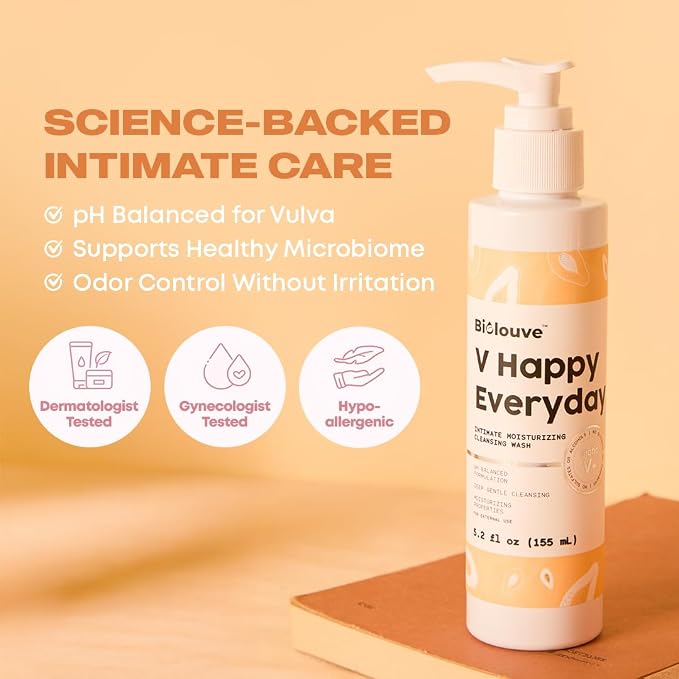 V Daily Ritual Essentials Kit 3-Step Intimate Vulva Care Bundle with Toiletry Bag – BioticV+ - pH Balanced Feminine Wash, Deodorant Vagina Spray & Hydrating Firming Serum. Gynecologist Tested