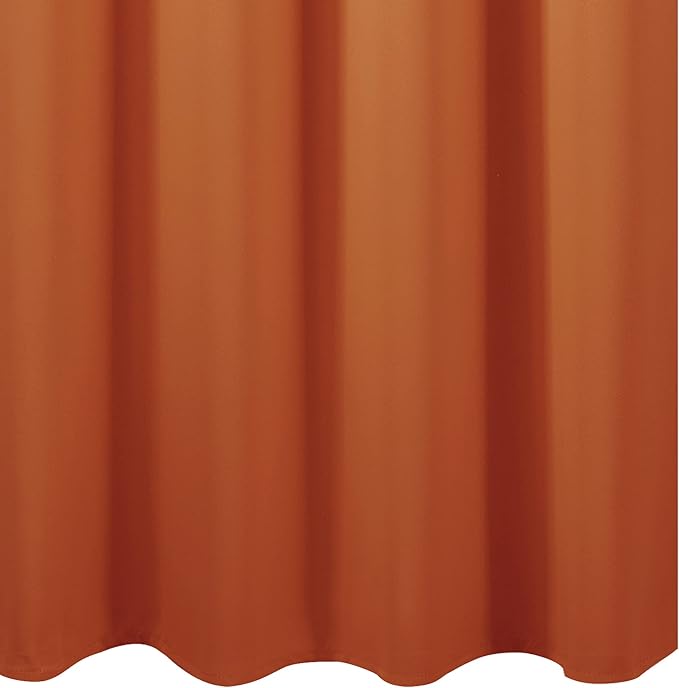 LEMOMO Orange Blackout Curtains 42 x 63 Inch Length/Set of 2 Curtain Panels/Thermal Insulated Room Darkening Blackout Curtains for Bedroom