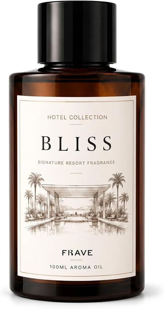 Bliss Hotel Diffuser Oil 100ml, 3.38 oz Aroma Oil, Scent Inspired by The World’s Most Iconic Luxury Hotels, Aromatherapy Refill Fragrance for Waterless Cold Air Diffusers, Home, Office, Hotel