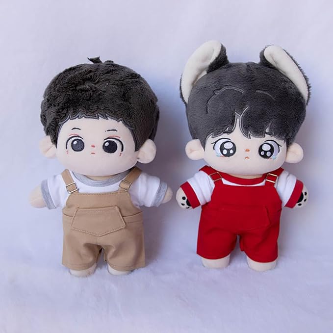 niannyyhouse 10cm 15cm 20cm Plush Doll Clothes T-Shirt Strap Pants Strap Skirt Soft Stuffed Plush Toy Dress Up Accessories (b1, 10cm)
