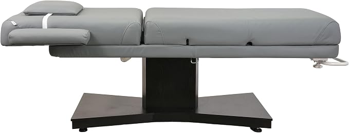 SKINACT Milo 3.0 Motor (with Independent Leg Adjustment) Electric Massage & Facial Bed/Table Gray top and Dark Brown Base