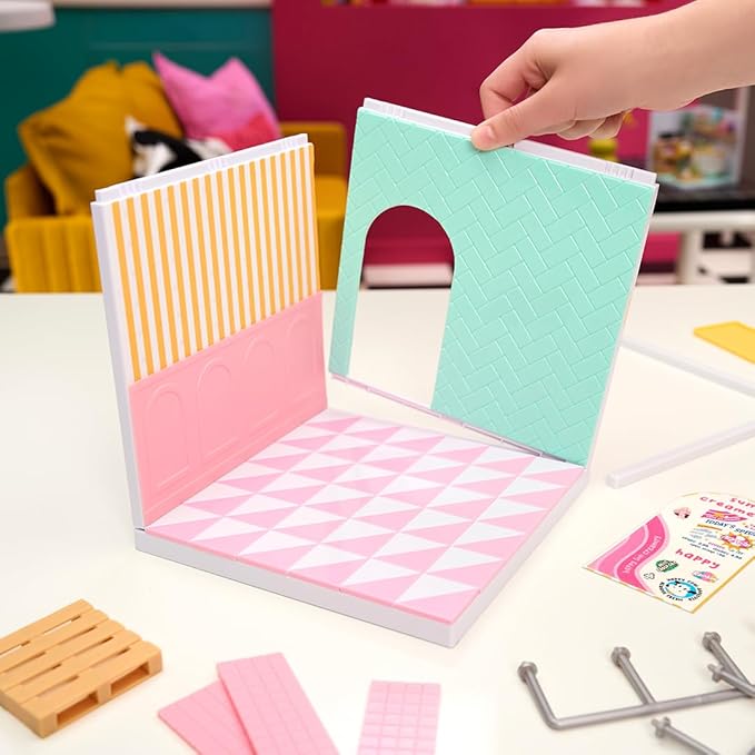 MGA's Miniverse Make It Mini Spaces Ice Cream Shop, Building Set, Customize, DIY Crafts, Rooms, Hobby, Collectors, Display, Gifts, 8+