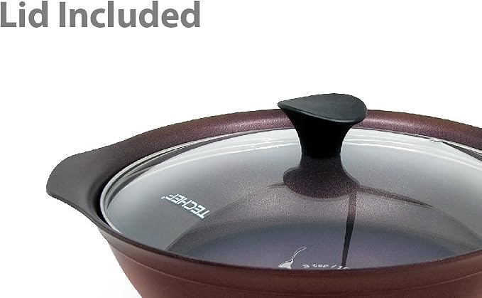 TECHEF - Art Pan Collection, Soup Pot With Glass Lid, Made in Korea (3.7-quart)