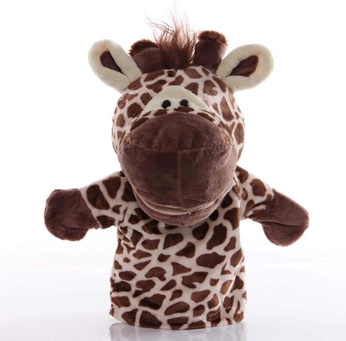 Giraffe Open Mouth Hand Puppets Plush Animal Toys for Imaginative Pretend Play Storytelling