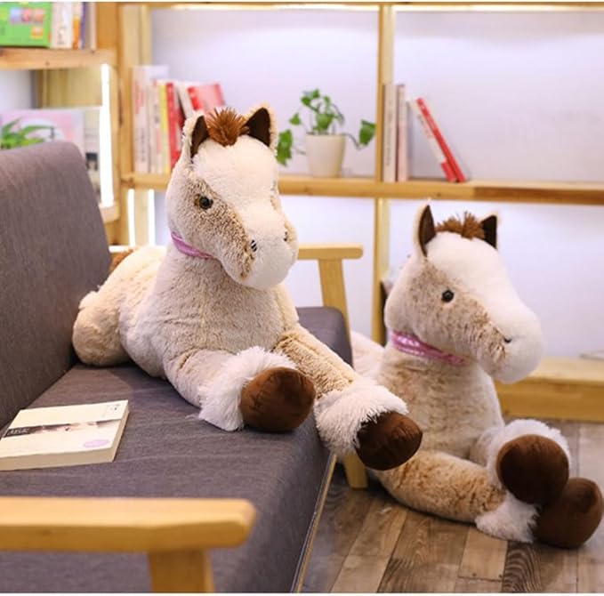 Giant Horse Stuffed Animal Cute Horse Plush Toy 47 inch for Girls Boys (ma 120cm)