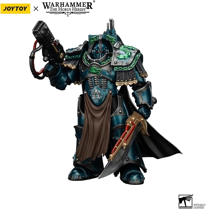JOYTOY Warhammer The Horus Heresy Alpha Legion Legion Praetor in Cataphractii Terminator Armour - 1:18 Scale 5.39in Action Figure Mecha Joy Toy Collection Model