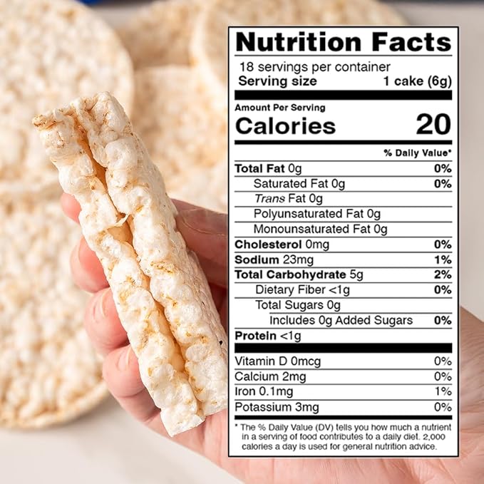 Galil Ultra-Thin Natural Rice Cakes Lightly Salted | Vegan, All-Natural, Non-GMO, Kosher, Low Fat, Gluten Free Natural Snack | Ultra Thin Rice Cake Snacks | Healthy Crunchy Snack | Pack 3 (3.5 oz)