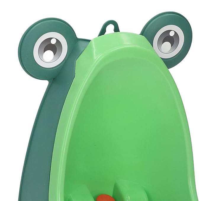 Frog Potty Training Urinal, Cute Frog Shape Cute Toddler Urinal Potty Training Urinal for Boys with Funny Aiming Target (Green)