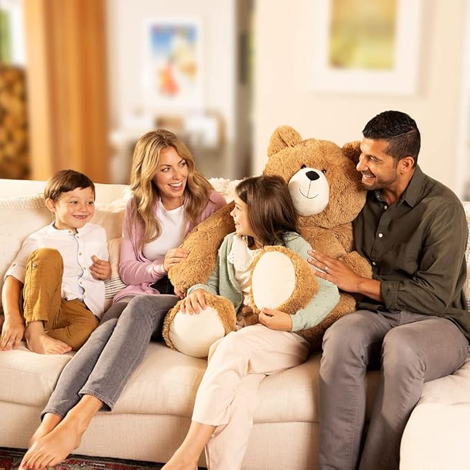 Vermont Giant Teddy Bear 4 Feet | Eco-Friendly Large Stuffed Animal | Stuffed in USA with 100% Recycled Filling That Saves 200 Bottles per Plush