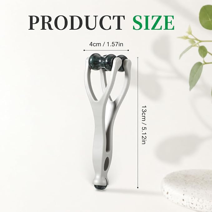 YUXIANLB 2-in-1 Jade Finger Massager Roller, Fatigue Pain Relief Tool | therapy arthritis circulation, manual massage, hand massage roller, stone thumb massager, for seniors, men, women hand