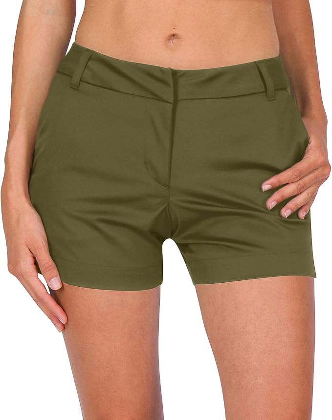 Three Sixty Six Womens Golf Shorts 4 ½ Inch Inseam - Quick Dry Active Shorts with Pockets, Athletic and Breathable