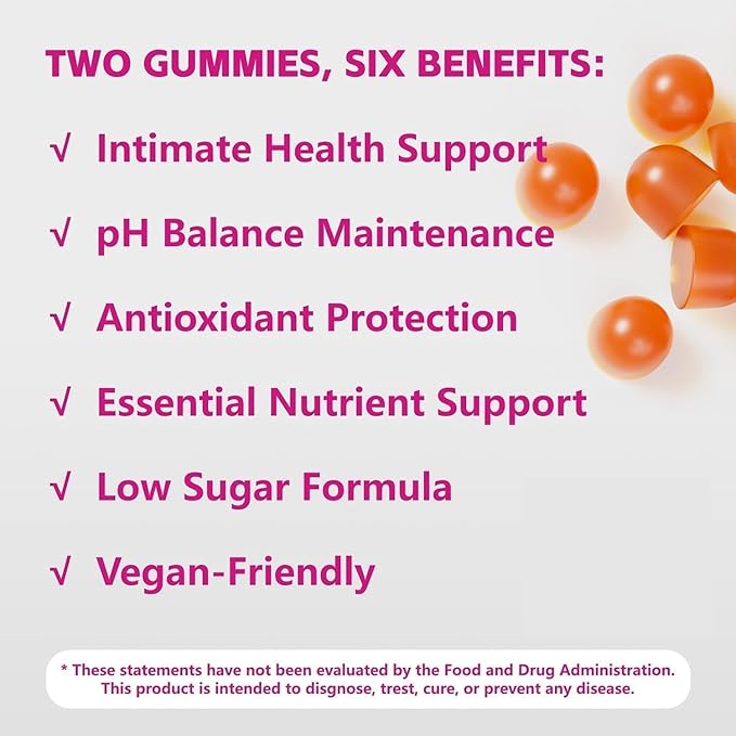Vaginal Probiotic Gummies for Women – Advanced Feminine Balance & pH Support, Healthy Odor & Vaginal Flora, Immune & Digestive Health – Vegan, Gluten-Free – Hawaiian Pineapple – 60C