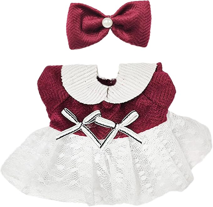 17cm Dolls Clothes,6.7 Inches Cute Doll Clothes Set,Doll Accessories for Collectors,Dress Up Doll Clothing Set Replacement Fashion Outfit Collection(NO Dolls)(Style 1)