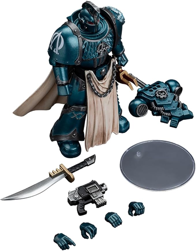 JOYTOY Warhammer 40,000 The Horus Heresy 1/18 Action Figure Alpha Legion Legion Praetor with Power Sword Collection Model Birthday Gifts