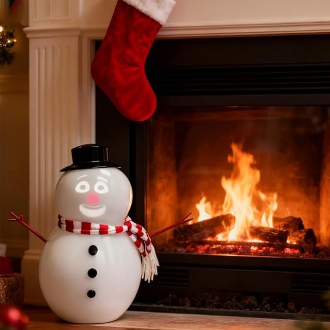 Animated Talking Snowman, Talking Animated Blink Snowman with Built in Projector & Speaker Plug'n Play, Interactive Singing & Dancing Christmas Decoration, USB or Battery Powered (2)