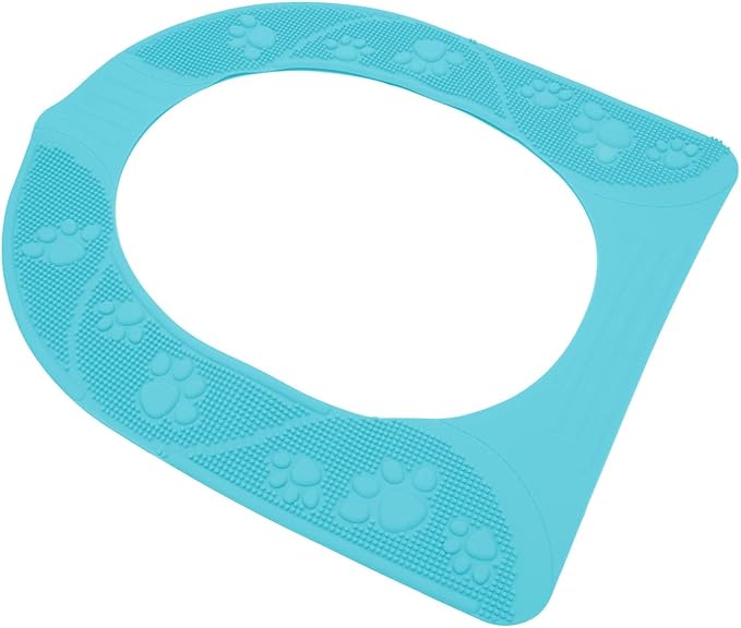 Universal Toilet Seat Cover Washable Silicone Non Slip Toilet Seat Pad Durable Soft Comfortable for Elderly Children Bathroom Home 39.5x34cm (Sky Blue)